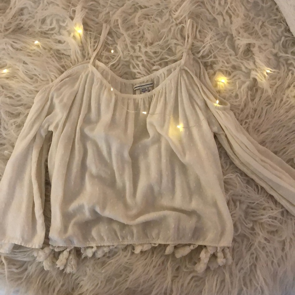 boho american eagle off shoulder top